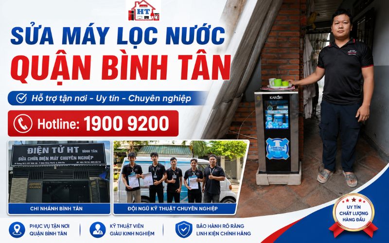 Sửa máy lọc nước Quận Bình Tân - Điện Tử HT