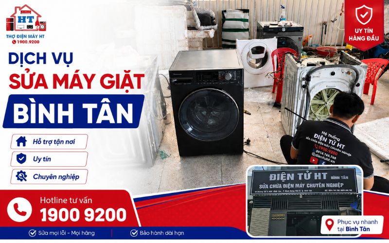 Sửa máy giặt Bình Tân - Hệ Thống Điện Tử HT