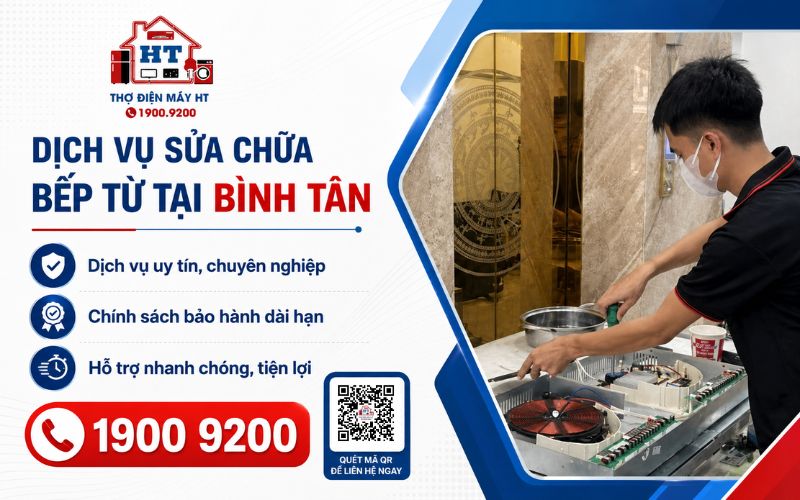 Sửa chữa bếp từ tại nhà Bình Tân