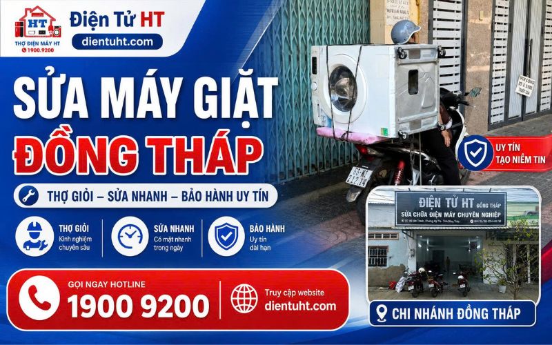 Dịch vụ sửa máy giặt Đồng Tháp tại nhà - Điện Tử HT.