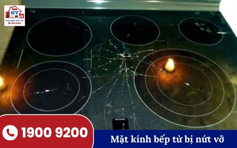 Sửa bếp từ mặt kính bị vỡ nặng tại nhà Đồng Tháp.