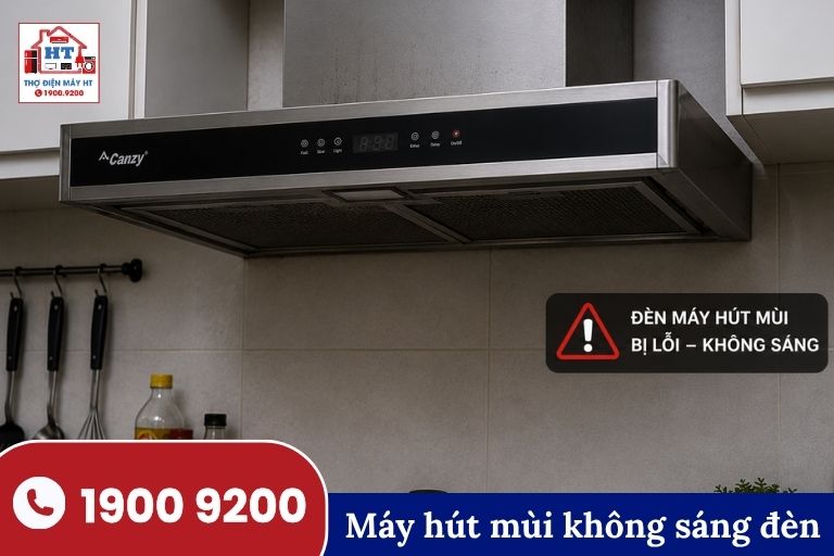 Sửa máy hút mùi Phú Yên không sáng đèn.