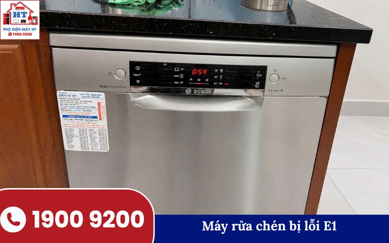 Máy rửa chén báo lỗi E1 trên màn hình hiển thị