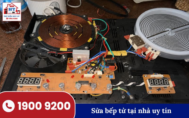 Sửa bo mạch bếp từ cho khách hàng tại nhà Đồng Tháp.