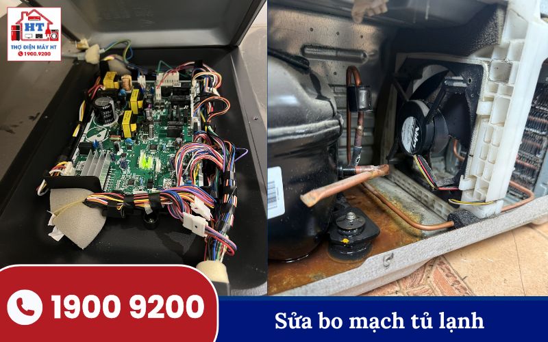 Sửa bo mạch tủ lạnh bị hư tại nhà Đồng Tháp.