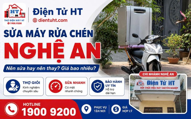 Sửa máy rửa chén tại nhà Nghệ An