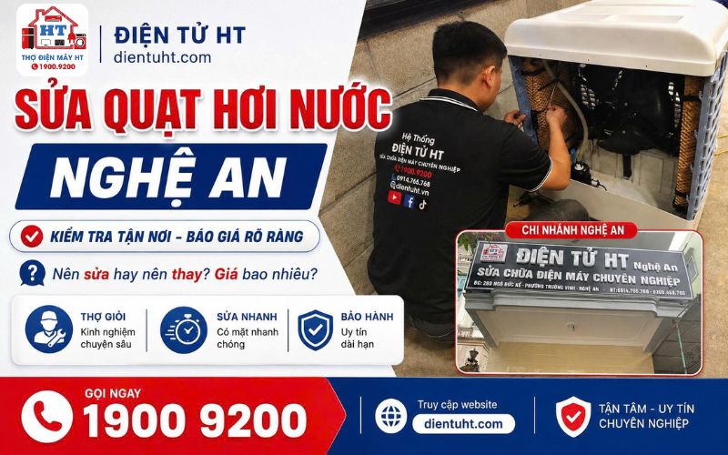 Dịch vụ sửa quạt hơi nước tại nhà Nghệ An