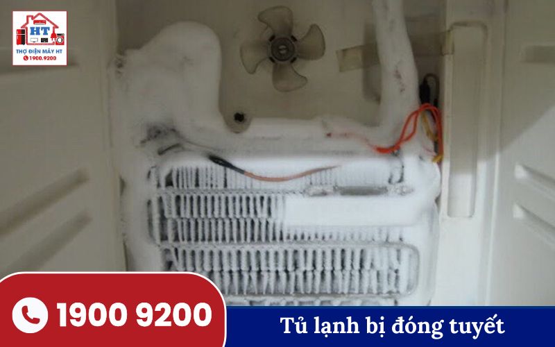 Tủ lạnh đóng tuyết dày Tủ lạnh bị đóng tuyết dày đặc trong ngăn đá, cần kiểm tra nguyên nhân tại Quận 12