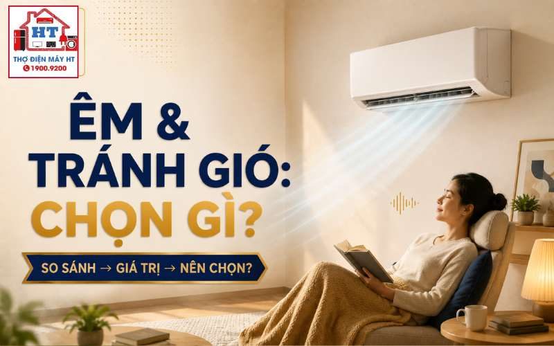 Chọn máy lạnh êm, tránh gió thổi trực tiếp: Xem gì ngoài mức dB