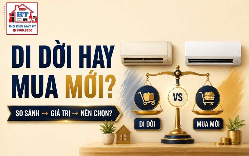 Di dời máy lạnh cũ hay mua máy mới? So tổng chi phí