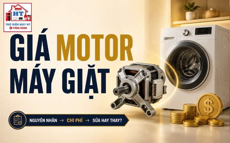 Giá motor máy giặt: Thay động cơ tốn bao nhiêu?