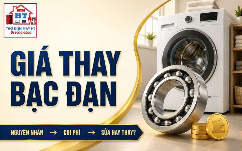 Giá thay bạc đạn máy giặt: Cửa trước và cửa trên