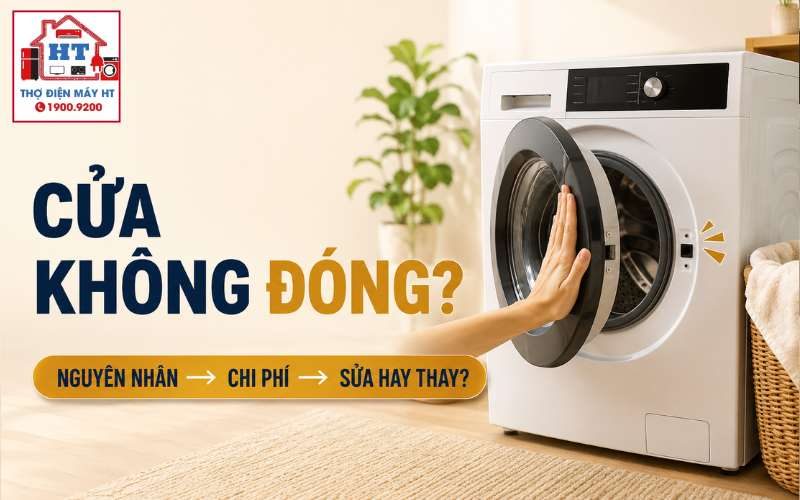 Máy giặt không đóng được cửa: Nguyên nhân do đâu?