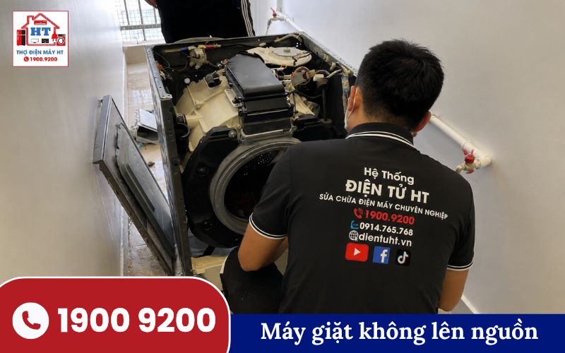 Máy giặt không lên nguồn cần kiểm tra đường cấp điện và điều khiển