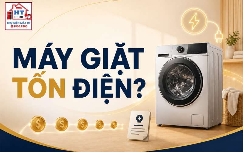 Máy giặt tốn bao nhiêu điện nước mỗi tháng?