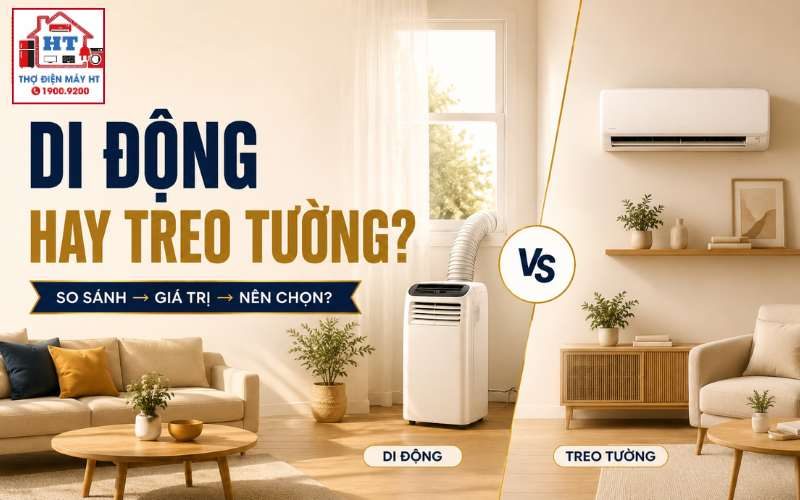 Máy lạnh di động hay treo tường? Chọn loại nào?