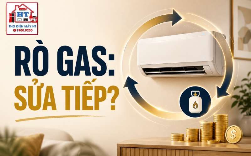 Máy lạnh rò gas nhiều lần có nên sửa tiếp?
