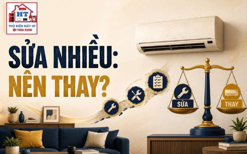Máy lạnh sửa nhiều lần có nên thay? Xem tổng chi phí