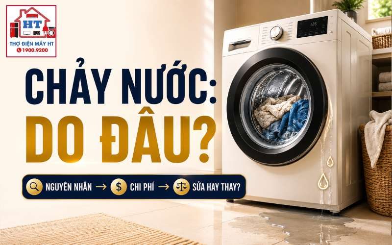 Máy giặt bị chảy nước: Rò từ đâu và nguyên nhân là gì?
