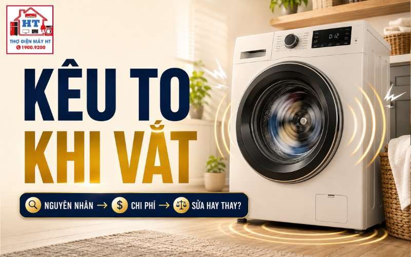 Máy giặt kêu to khi vắt: Tiếng ồn đến từ đâu?