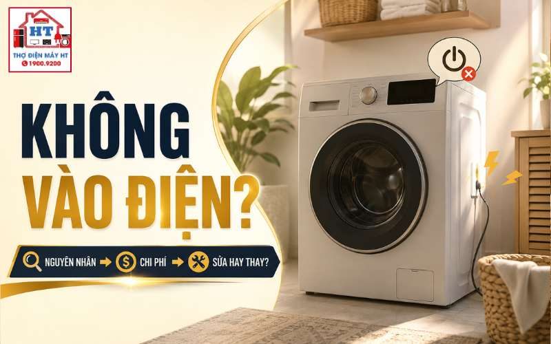 Máy giặt không vào điện: Vì sao bật máy không lên nguồn?