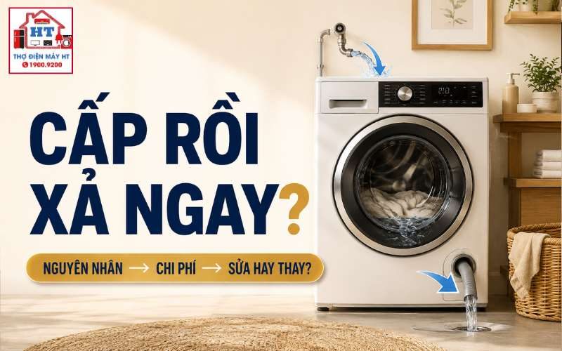 Máy giặt vừa cấp vừa xả nước: Vì sao xảy ra?