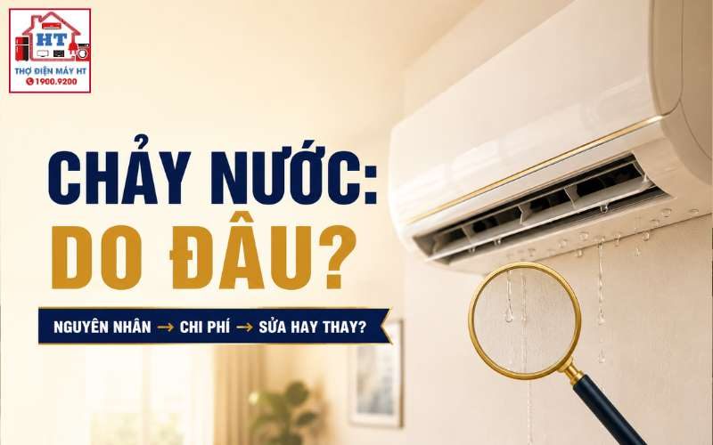 Máy lạnh chảy nước do đâu? Nguyên nhân nào làm tăng chi phí?