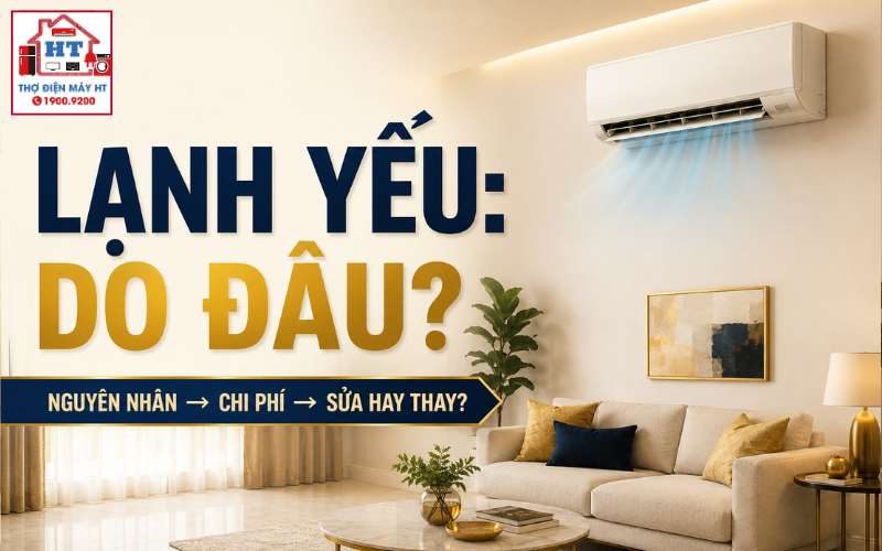Máy lạnh lạnh yếu do đâu? Khi nào là tải phòng, khi nào là sự cố