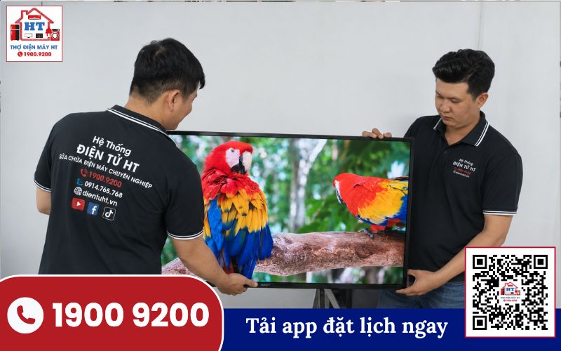 Kiểm tra tivi tại nhà Kỹ thuật viên Điện Tử HT kiểm tra tivi tại nhà khách hàng