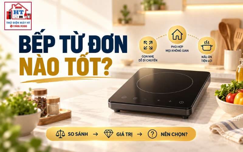 Bếp từ đơn loại nào tốt? Chọn theo nồi, công suất và mục đích dùng