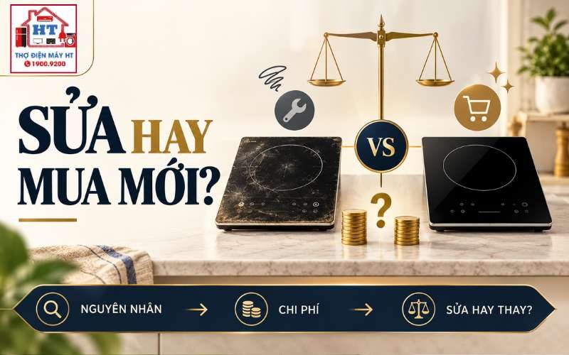 Bếp từ hỏng: Khi nào sửa còn đáng, khi nào nên thay?