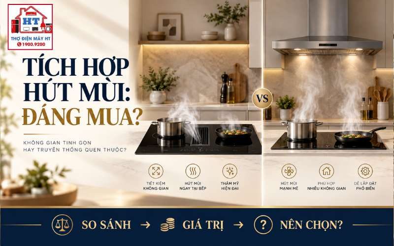 Bếp Từ Tích Hợp Hút Mùi Có Đáng Mua? Cân Lợi Ích Và Đánh Đổi