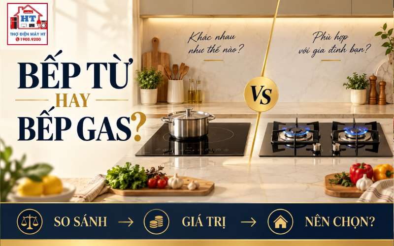 Bếp từ hay bếp gas? So sánh chi phí và trải nghiệm sử dụng