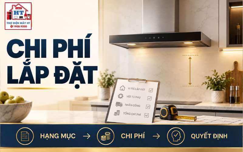 Chi Phí Lắp Máy Hút Mùi: Tách Công Lắp Và Vật Tư Phát Sinh