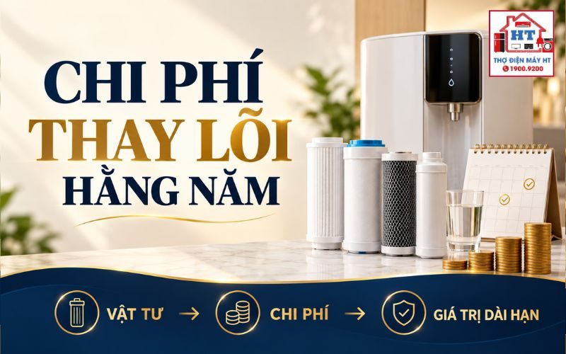 Chi Phí Thay Lõi Máy Lọc Nước Mỗi Năm: Tính Sao Cho Đúng?