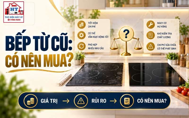 Có nên mua bếp từ cũ? Cân giá rẻ với rủi ro sửa chữa