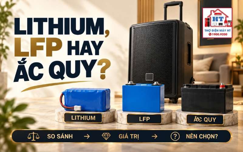 Pin Lithium, LFP hay ắc quy cho loa kéo: Chọn loại nào?