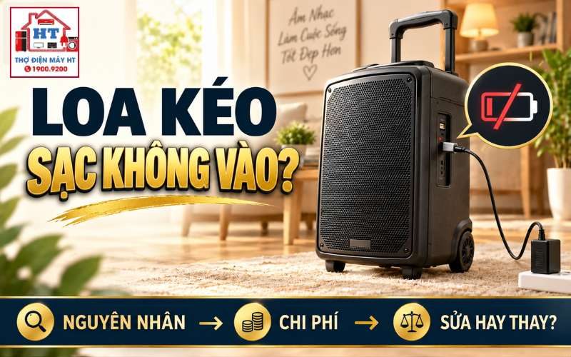 Loa kéo sạc không vào: Nguyên nhân và khi nào đáng sửa?