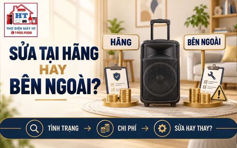 Sửa loa kéo tại hãng hay bên ngoài? So chi phí và rủi ro
