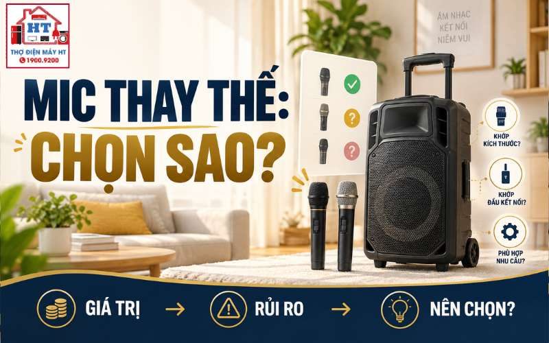 Chọn micro thay thế cho loa kéo: UHF/VHF, tần số và độ tương thích