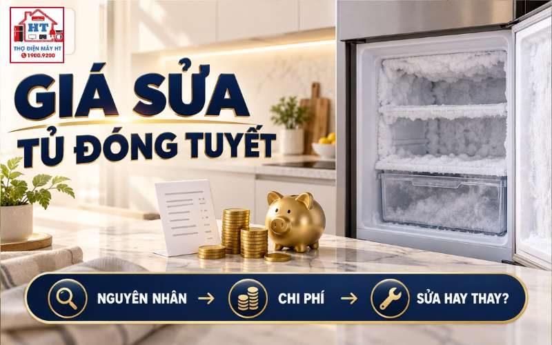 Sửa Tủ Lạnh Đóng Tuyết Bao Nhiêu? Cảm Biến, Xả Đá Hay Bo?