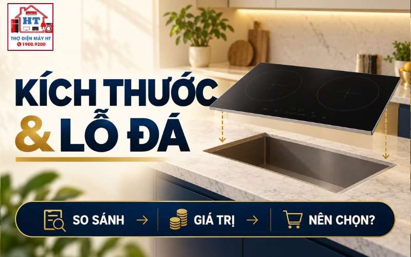 Kích thước bếp từ và lỗ đá: Sai vài mm có thể phát sinh gì?