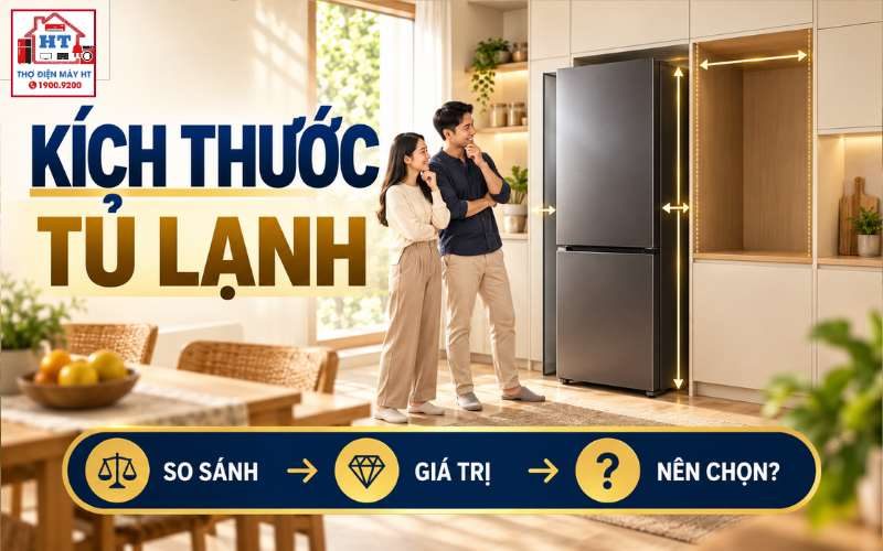 Chọn Kích Thước Tủ Lạnh Theo Hộc Bếp: Đừng Chỉ Đo Ngang Rộng