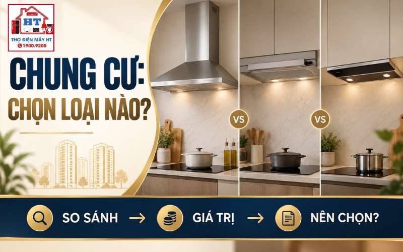 Máy Hút Mùi Cho Chung Cư: Nên Chọn Loại Nào Khi Khó Đi Ống