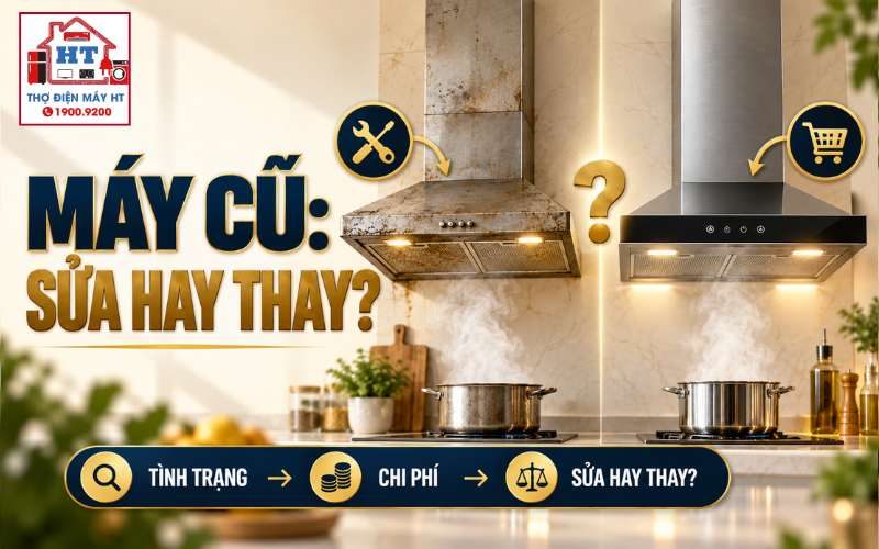 Máy Hút Mùi Cũ Nên Sửa Hay Thay? Cách Cân Giá Trị Còn Lại