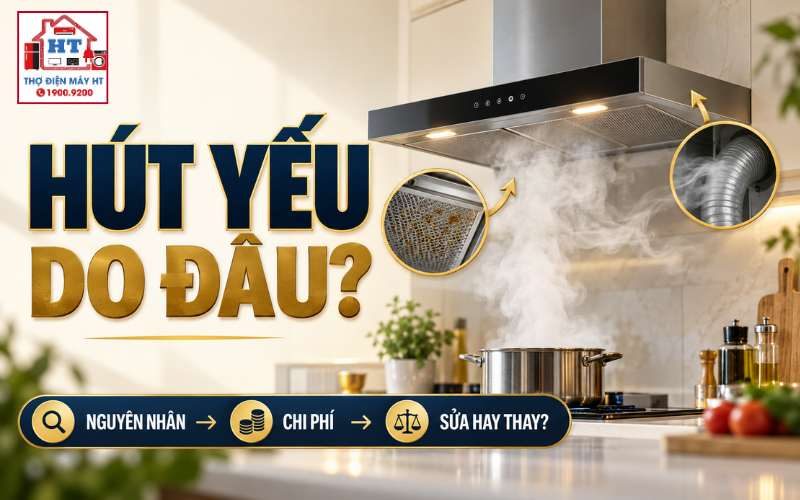 Máy Hút Mùi Hút Yếu Do Đâu? Phân Biệt Nguyên Nhân Trước Khi Sửa