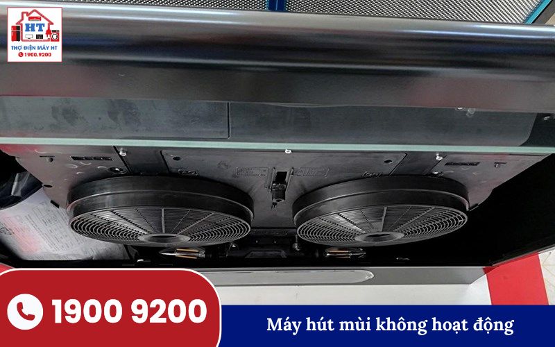 Máy hút mùi không hoạt động dù đã cắm điện, không có dấu hiệu vào nguồn