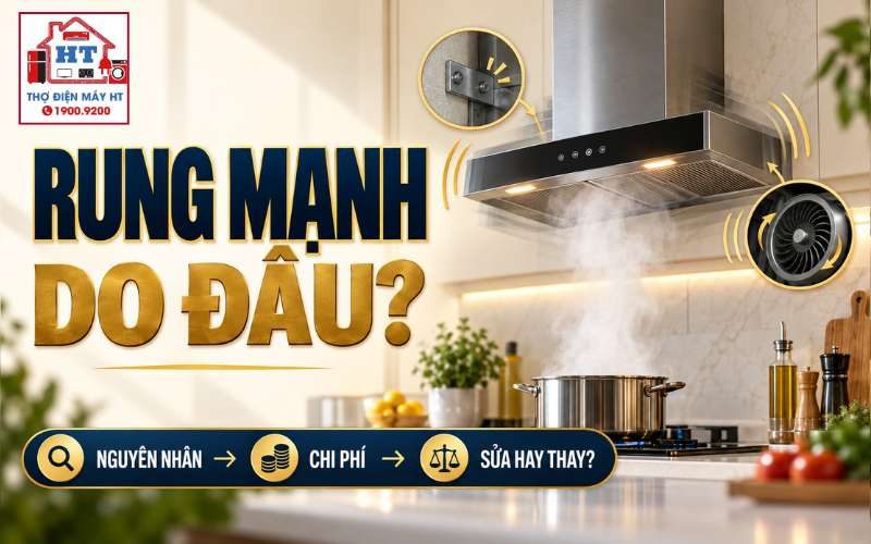 Máy Hút Mùi Rung Mạnh Do Đâu? Lỗi Lắp Đặt Hay Bộ Phận Quay