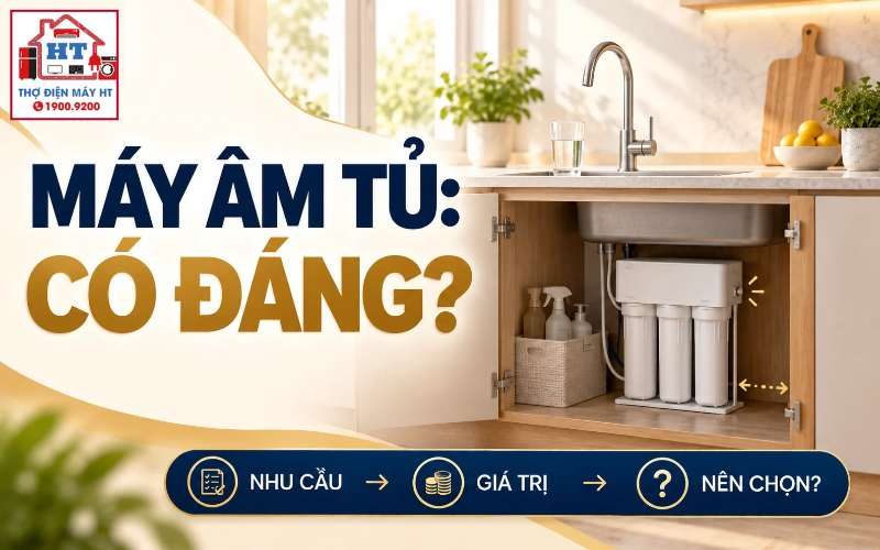 Máy Lọc Nước Âm Tủ Có Đáng Mua? Xem Không Gian, Lõi & TCO