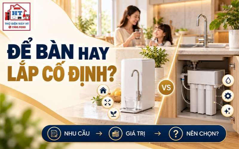 Máy Lọc Nước Để Bàn Có Đáng Mua? So Với Máy Lắp Cố Định